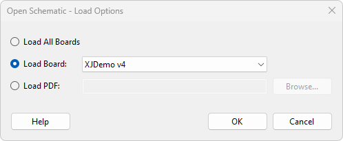 Open Schematic Dialog