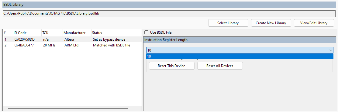 Choose IR Length from list of matches