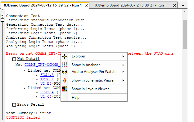 Clicking hyperlinks in a formatted log file
