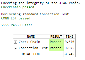 Connection Test passed