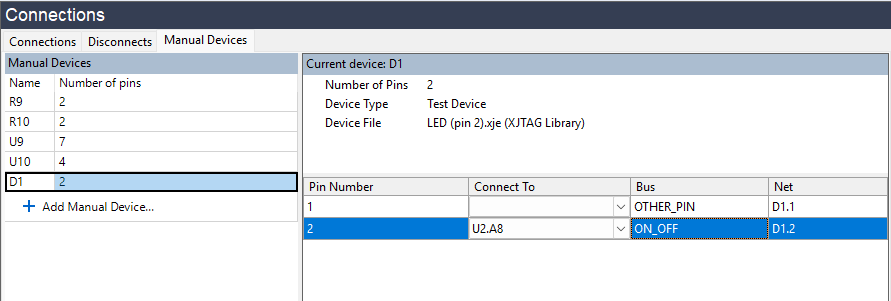 Adding D1 as a manual device