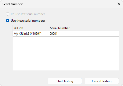 Serial number prompt