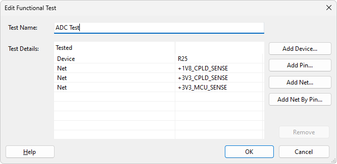 New Functional Test Dialog