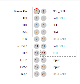 Configured PIO pins (XJLink2)