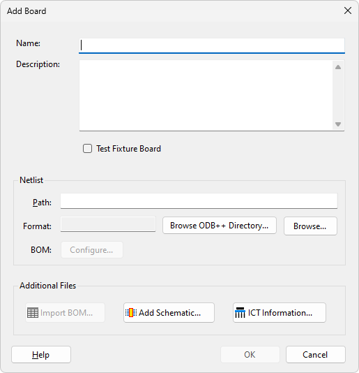 Add Board dialog