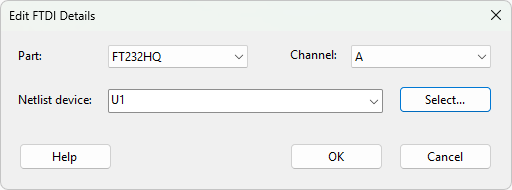 Edit FTDI Details Dialog