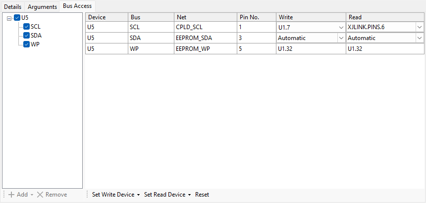 Bus Access Tab