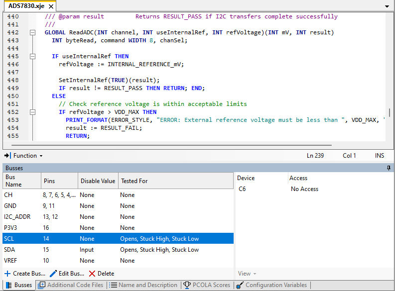 Editing a Test Device File