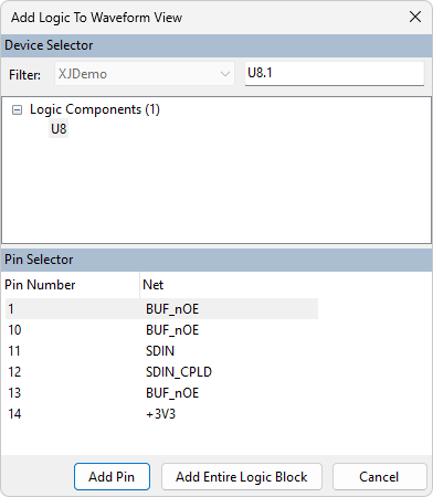 Add Logic To Waveform View Dialog