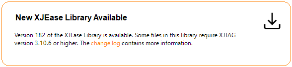 Updated Version Available notice on XJDeveloper front page.