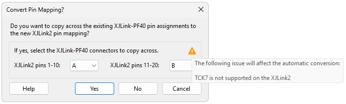 Convert Pin Mapping Dialog
