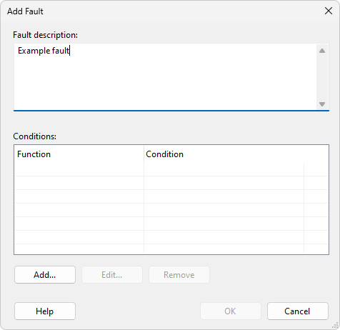 Fault Dictionary tab