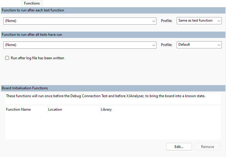 Functions tab