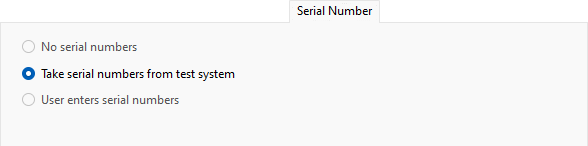 Serial Number tab