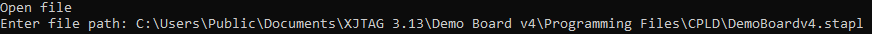 Example open file dialog on the command line