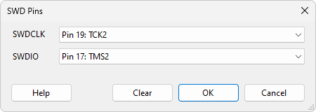 SWD Pins Dialog