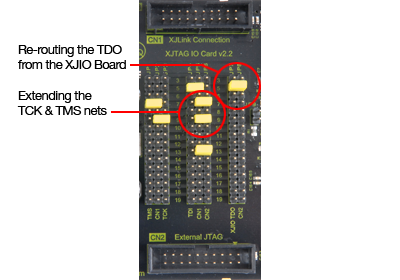Configuration for the XJIO board to work with a UUT using the XJTAG pin-mapping