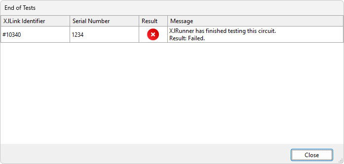 Confirm Fail dialog